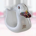 RARE: MURANO GUILDCRAFT Art Glass Duck Bowl/Dish w/Multicolor Beak  10.5" Long