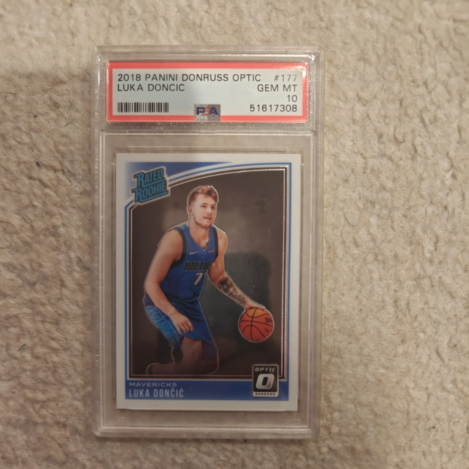 2018 Donruss Optic Luka Doncic Rated Rookie #177 PSA 10 Rookie RC