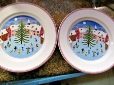 *5 Villeroy & Boch Naif Christmas 8"  Plates  Luxemberg