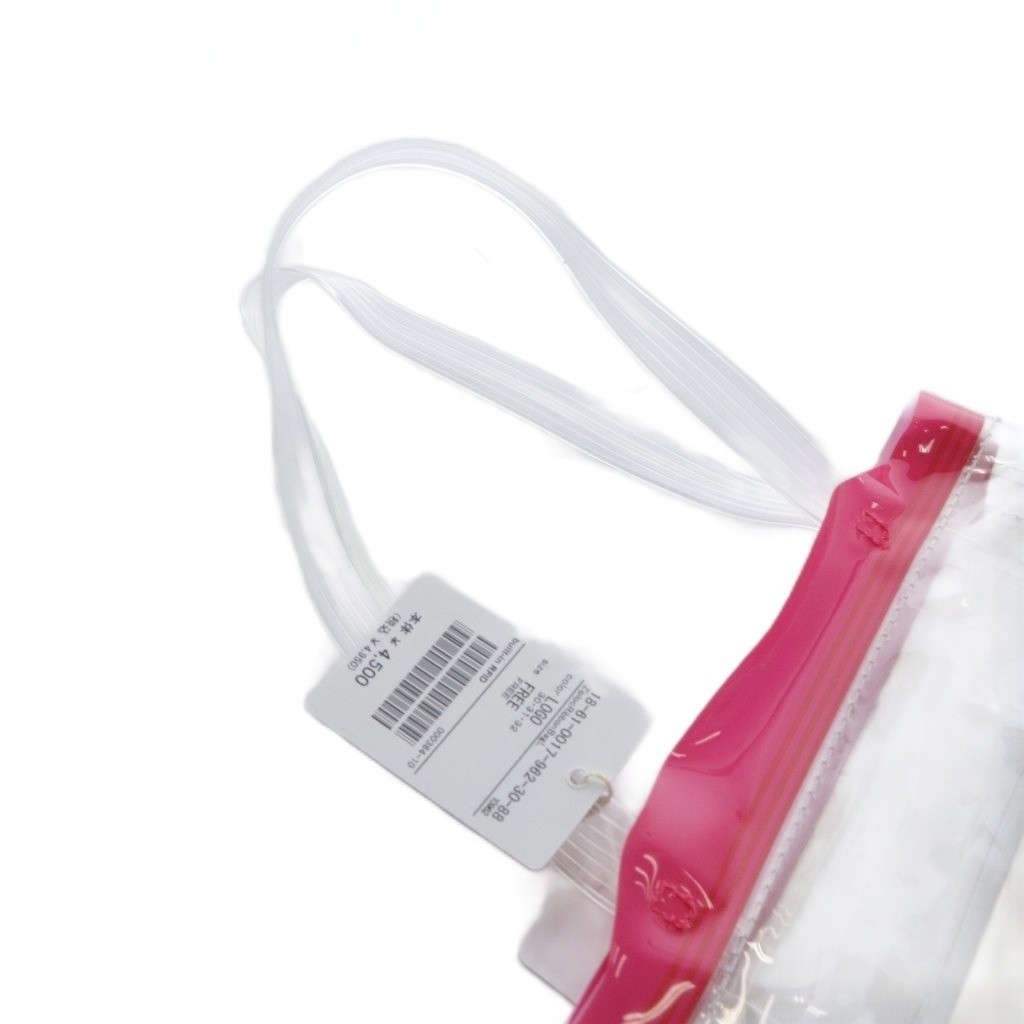 Beams Couture Ziploc Logo Clear Pink Handbag Used Women's Accessories