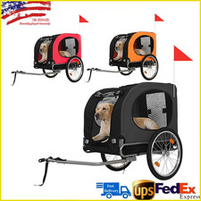 Pet Bike Trailer for Dogs Heavy Duty 2 in 1 Foldable Dog Jogger Trailer 88 lbs