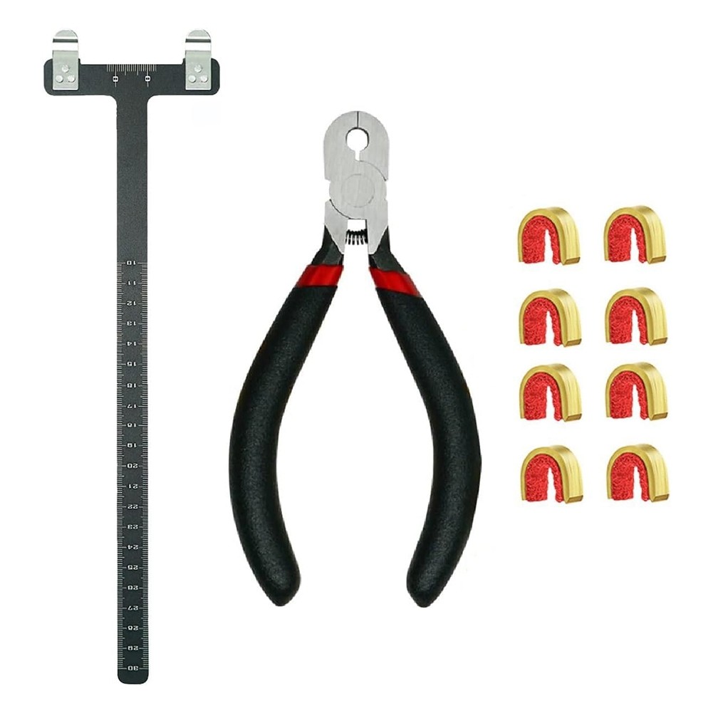 Bow String Nocking Points Set with T Square Ruler Nocking Buckle Pliers and3979