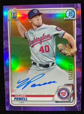 2020 Bowman Chrome Draft HOLDEN POWELL 1st Rookie PURPLE REFRACTOR AUTO #/250 RC