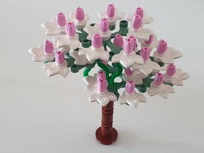 1 Lego Baum rosa / weiß  Frühling Sommer  NEU 5903 2417 2423 32607 30093