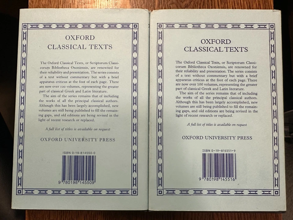 Thucydidis Historiae, ed. Jones/ Powell, Tom. I & II, 2 Vol., Oxford Classical - Image 2 of 4