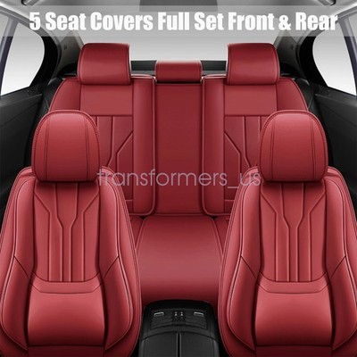 For Lexus Leather Car Seat Covers 5-Seats Front + Rear Full Set