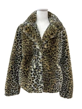 Ashley By 26 International Faux Fur Animal Leopard Print Jacket Women’s Medium