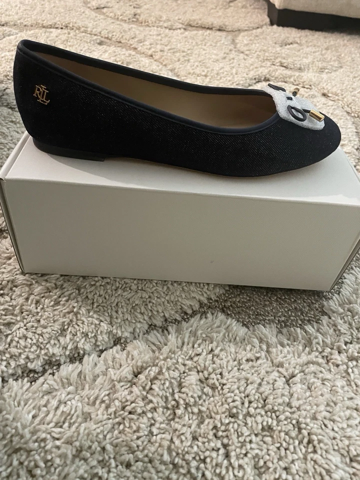 Ralph Lauren Bow Detail Ballet Flats - Image 3 of 4