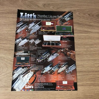 GUNS72 ZEITSCHRIFTENWERBUNG 12X9 LITT'S: PIOTTI - BROWNING - BOSS