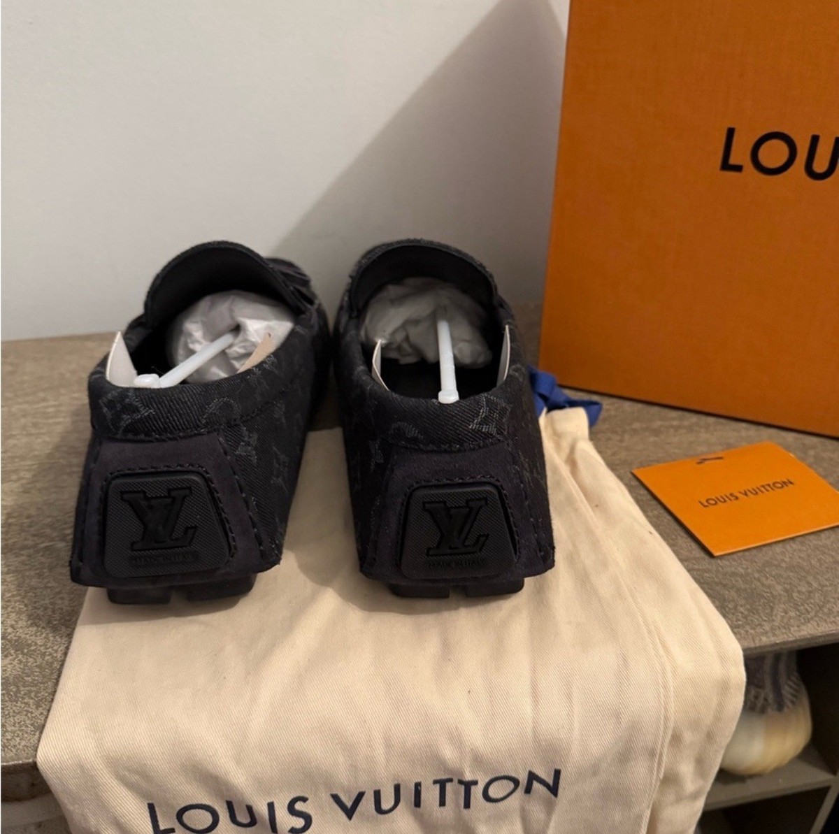 Size 9UK-10US Louis Vuitton Two Tone Monogram Leather Driver