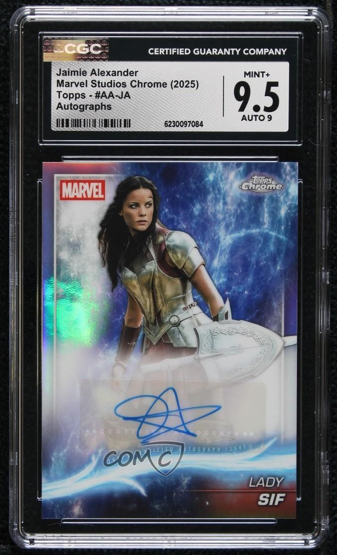 2025 Topps Chrome Marvel Studios Jaimie Alexander as Lady Sif CGC 9.5 Mint+ Auto
