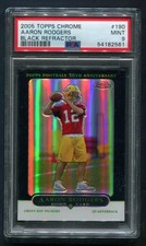 2005 Topps Chrome Aaron Rodgers Black Refractor RC 46/100 PSA 9 MINT