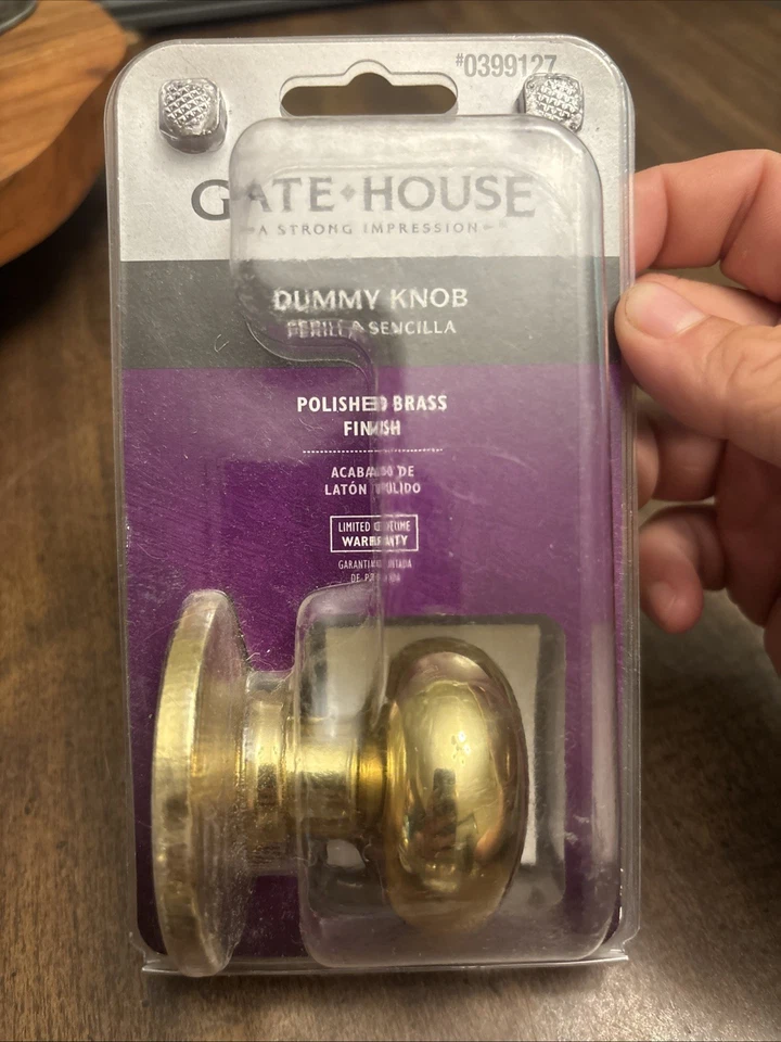 Lote de 6 maçanetas de porta manequim inativas Gatehouse 100% latão polido #0399127 - Imagem 2 de 3