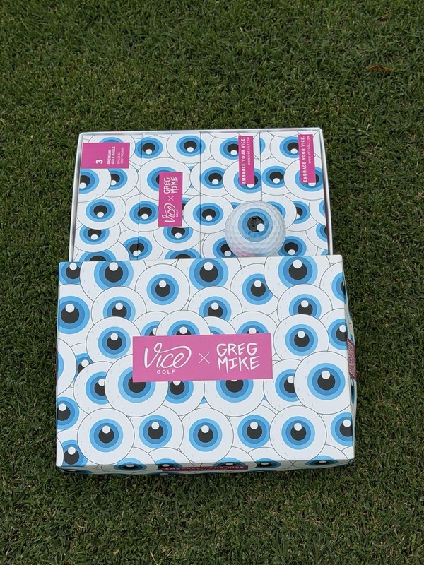 Vice Golf Vice x Greg Mike Tour Preferred Golf Balls White/Blue/Black Eyeball