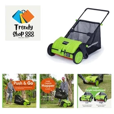 Pickup Pro 2 Leaf & Lawn Sweeper – Push Powered Garden Sweeper for Grass Clip...