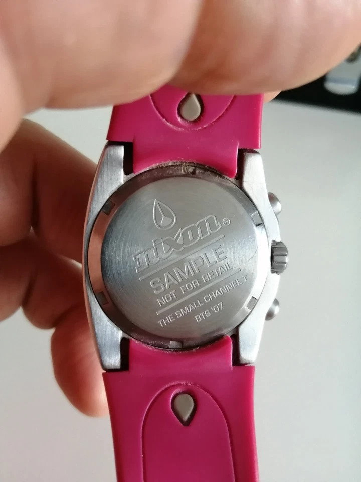 Rare Nixon The Small Channel T Tide Watch – Pink, Working, New Battery - image 4 of 4