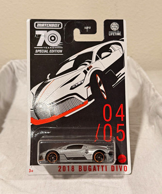 Matchbox 70 Years Special Edition Bugatti Divo 2018 1:64 Diecast Silver