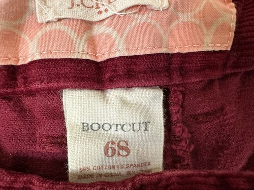 J Crew Boot Cut Corduroy Pants Red VTG Y2K Women’s Size 6S (Actual 30X28.5) - Picture 10 of 16