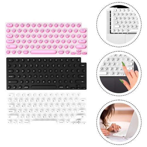Stylish Silicone Keyboard Cover for Long Nails Compatible with For MacBook Pro - Bild 5 von 14