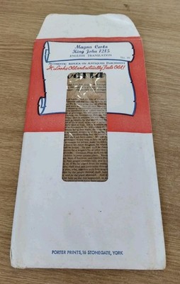Magna Carta, König Johann 1215, englische Übersetzung, Replik auf antikem Pergament