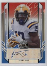 2021 Leaf Metal Draft Portrait Red White & Blue Rainbow 9/10 Jabril Cox Auto 0b3