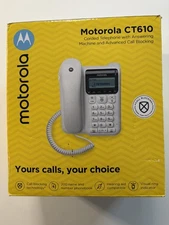 MOTOROLA CT610 CORDED TELEPHONE W/ANSWERING MACHINE & ADVANCED CALL BLOCKING NEW