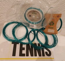 5x Set Corde da Tennis Luxilon Eco Power Aqua 1,25mm 12,2 metri dal Rotolo 