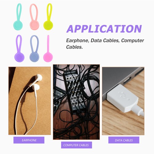 12 Pcs Headset-Kabelaufwicklung Magnetische Kabelbinder Drahtklammern - 第 9/12 張圖片