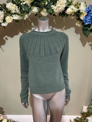 SEASALT Pullover Damen Größe 12 14 16 18 20 22 Grün Stone Chat Bio-Baumwolle NEU