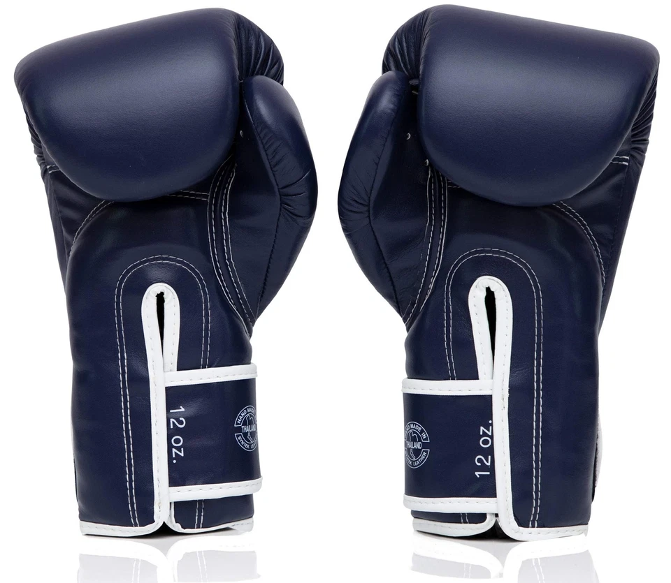Guantes de Boxeo Fairtex Muay Thai 16 OZ Azul con Protección para Muñeca y Ajuste Seguro Foto 2 de 4