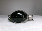 MEXICAN STERLING SILVER 925 SIGNED OWL FIGURINE/SNOWFLAKE OBSIDIAN 2.75"T — photo 5