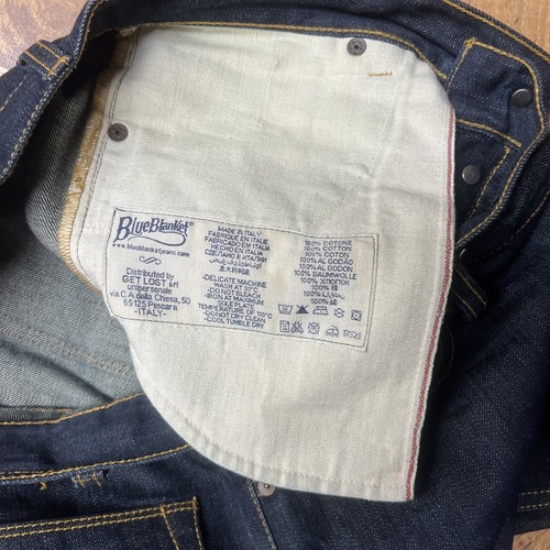 Blue Blanket Lot No 925 Dark Blue Selvedge Jeans Size 34x30 - Picture 5 of 13