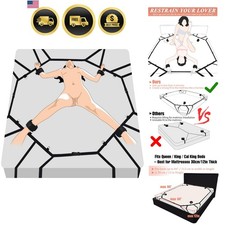 Bondage Kit Restraints Set Bed Ties Handcuffs Ankle Cuffs Adjustable Straps