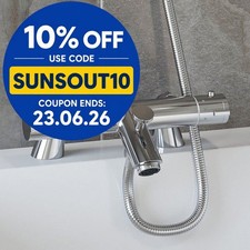 Image of Luxury Bathroom Bath Filler Shower Mixer Tap Valve Only Thermostatic Chrome