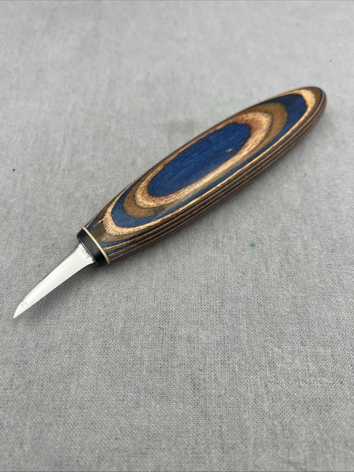 Cuchillo para tallar madera Helvie detalle ovalado hoja de 1,25" RARO Foto 2 de 4