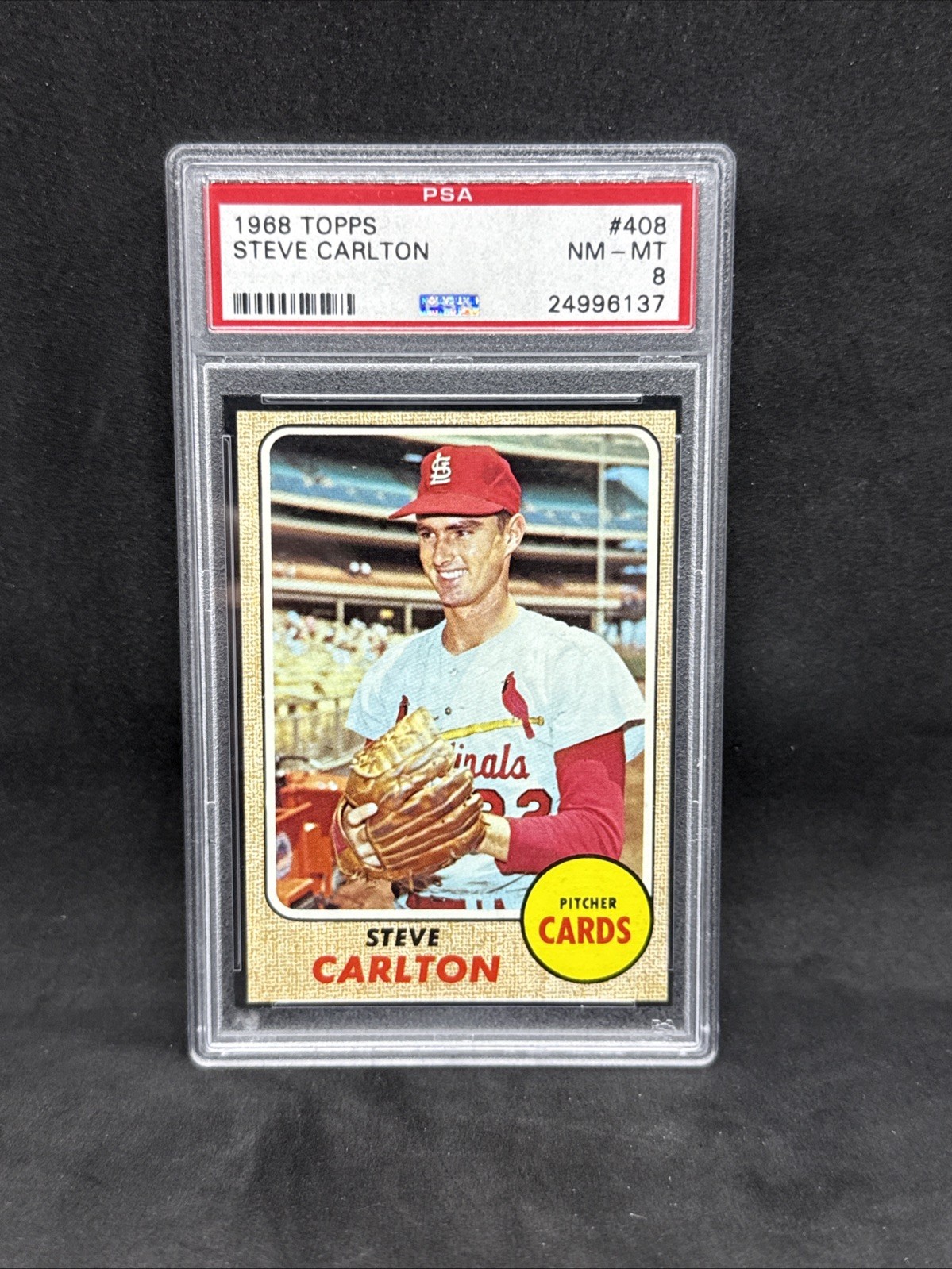 1968 Topps Steve Carlton #408 Cardinals PSA 8 NM-MT