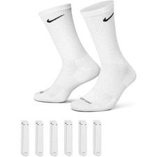 Nike Everyday Plus Crew Socks x6, White M 8-12 W 10-13 - NEW