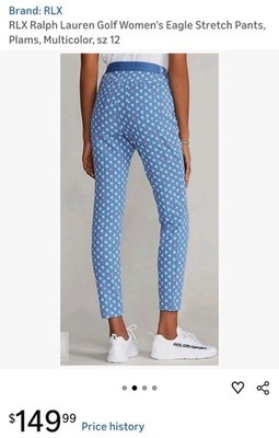 Ralph Lauren RLX Women's Golf Pants Size 0 Beige Inner Jacket Pattern Stretch