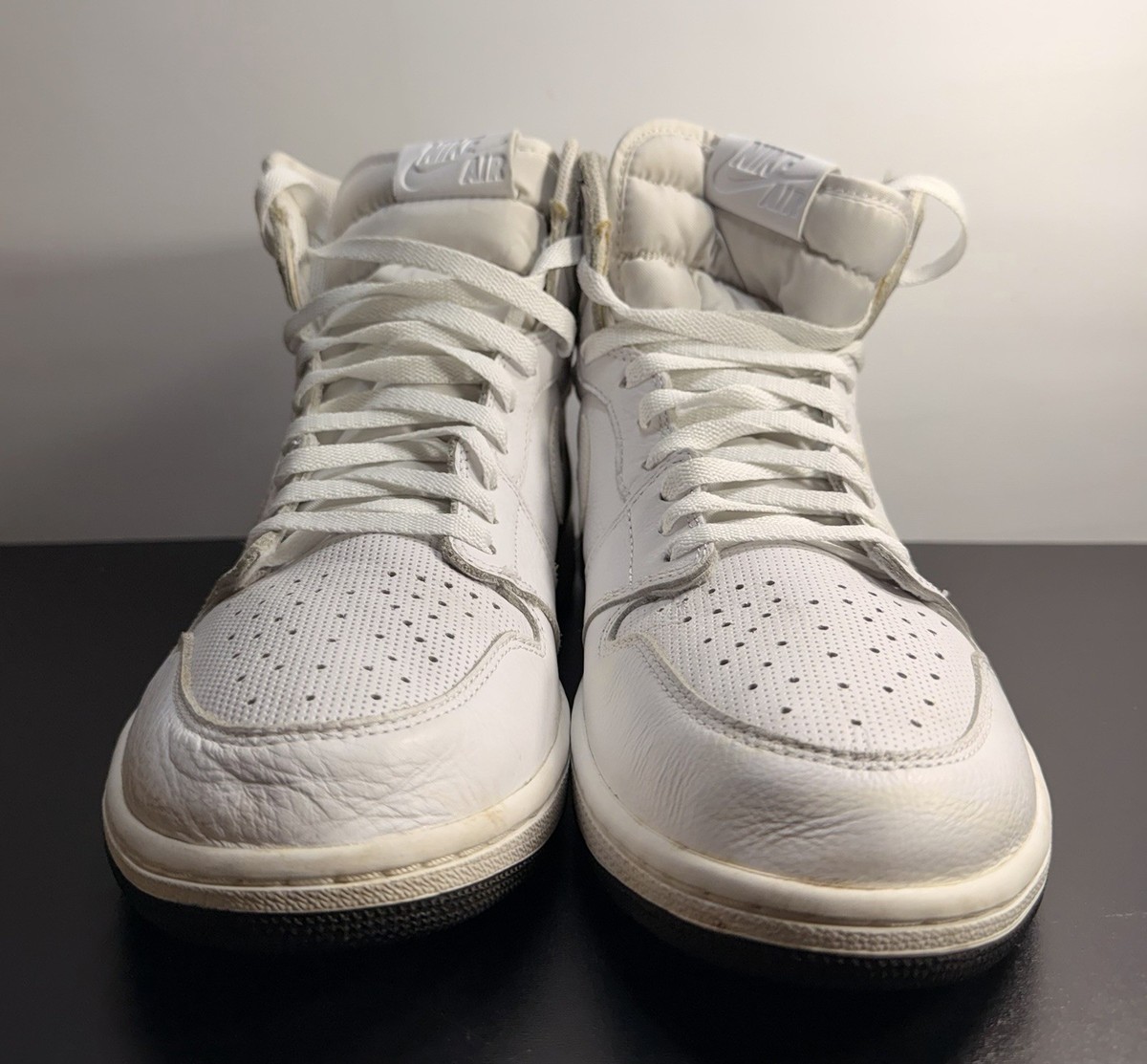 Size 13 - Air Jordan 1 Retro OG High White Perforated for sale