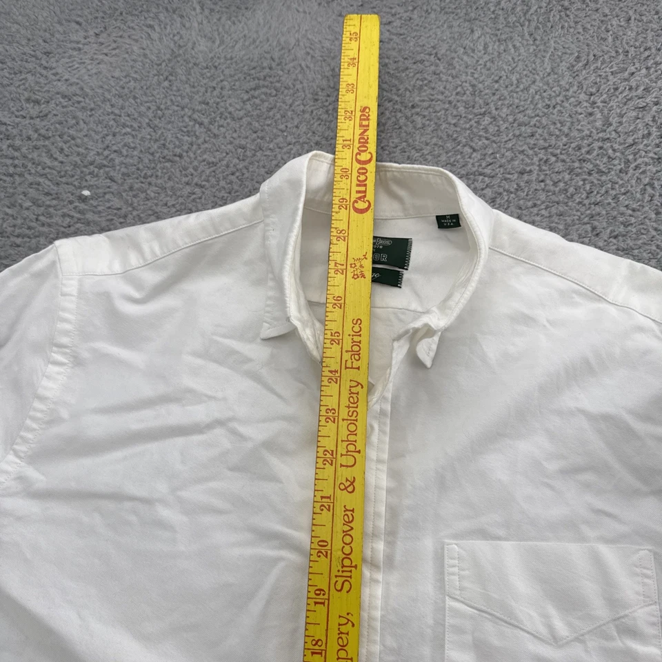 Camisa de vestir Gitman Bros for Tabor para hombre mediana L/S blanca algodón abotonada Foto 3 de 4