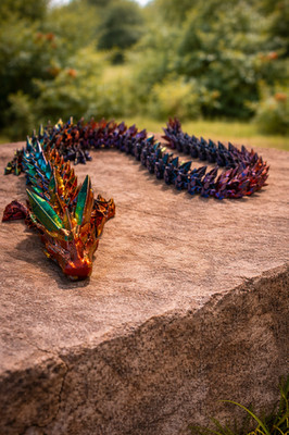 Crystal Dragon beweglicher 3D Druck Drache Fantasy Figur Silk PLA