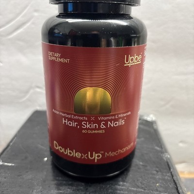 Upbe Hair Skin Nails Gummies 6000mcg Biotin 60 Count Exp 5/2027