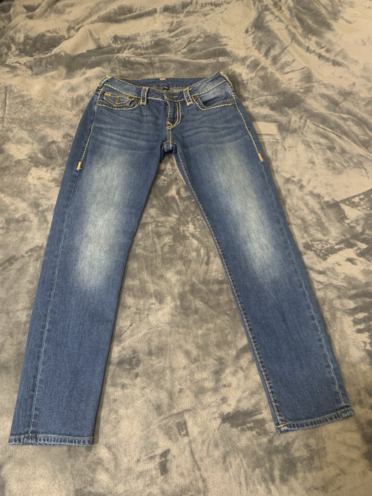True Religion CAMERON SUPER T Big Stitch Jeans Made In USA Sz 25