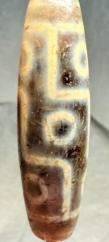 Tibetan Old Agate 9 Eye DZI Bead, Translucent, Cinnabar, Talisman✨