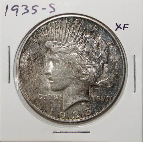 1935 S US Peace Silver Dollar $1 EF XF Extremely Fine