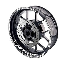 17 inch Wheel Rim Stickers Stripe Decals Vinyl Glossy Tape MT09 AA01 White