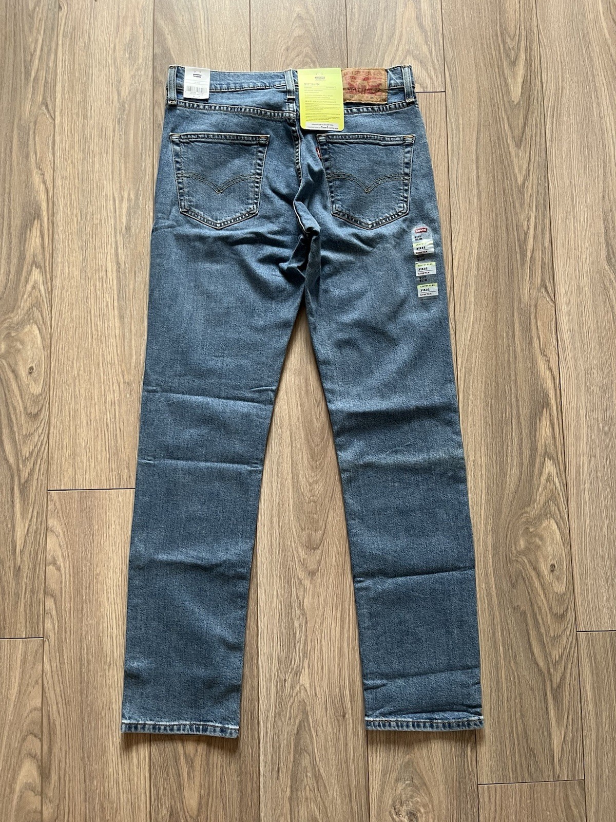 Levis 511 Slim Fit Stretch Eco Performance Blue Jeans 31W 32L £110 RRP BNWT image 5