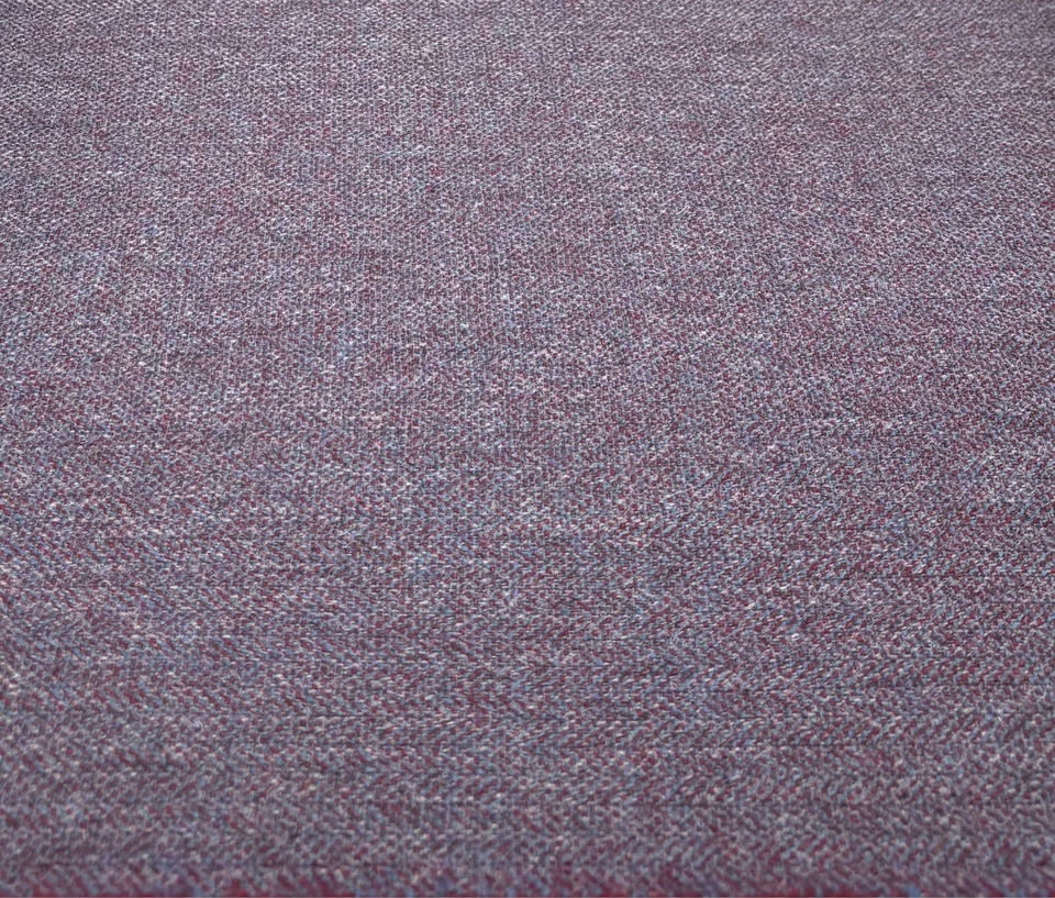 Maroon Blue Wool Fabric Tweed Fabric Fleck Design Upholstery Cushion Curtain - Image 3 of 4