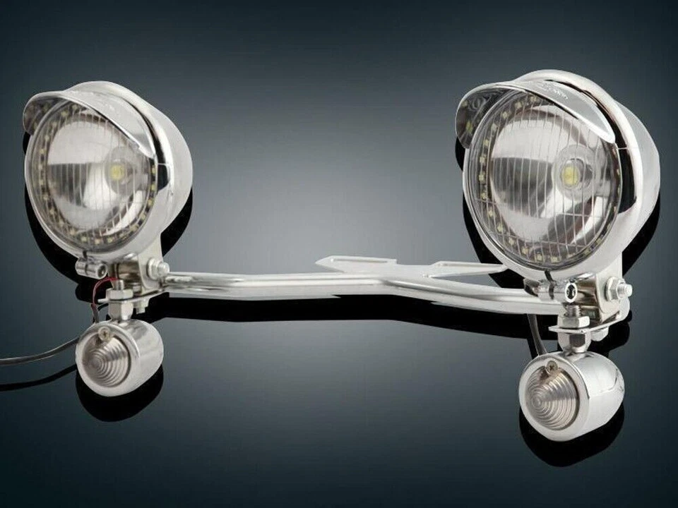 Driving Passing Fog W Turn Signal Lights Bar For Yamaha V Star 650 950 1100 1300 Foto 2 de 4