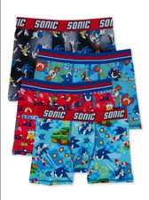Boys L 10-12 Sonic the Hedgehog Boxer Briefs Underwear Tails Dr Robotnik 4 PK